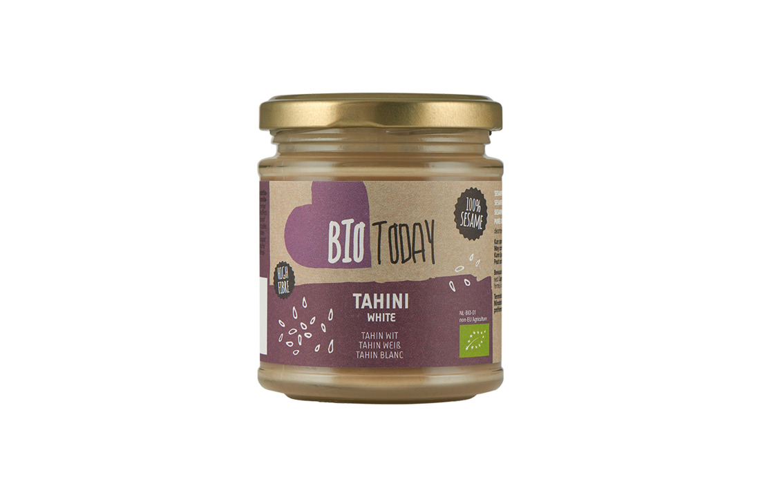 Biologische tahini wit – sesampasta van gepelde sesamzaadjes