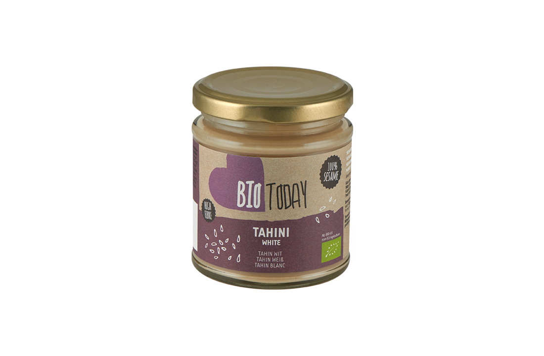 Organic white tahini – sesame paste from hulled sesame seeds
