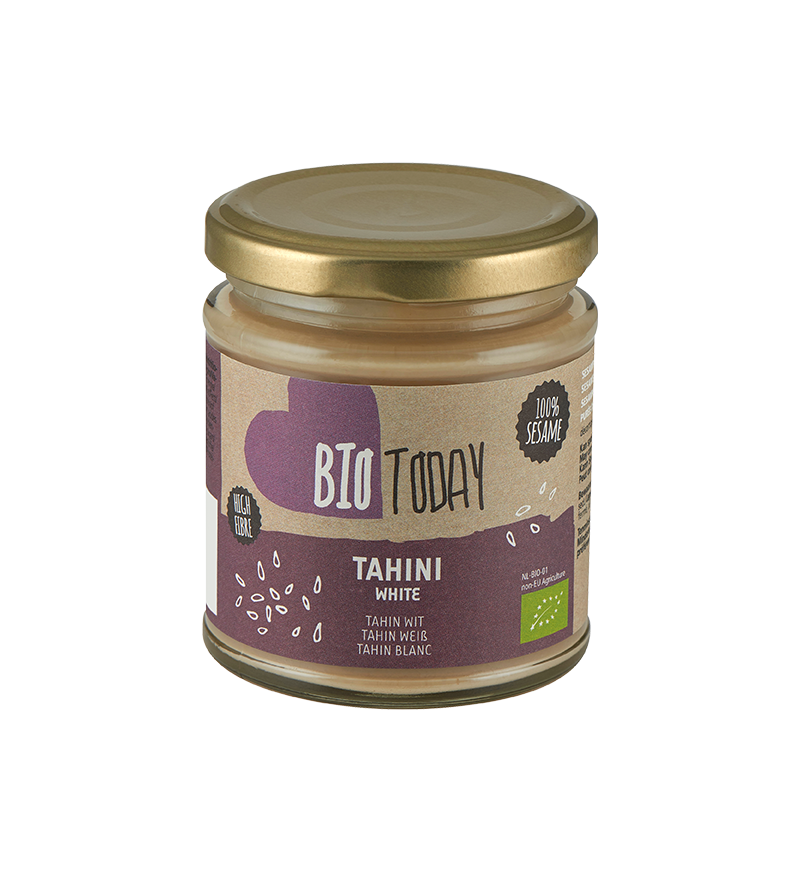 Biologische tahini wit – sesampasta van gepelde sesamzaadjes
