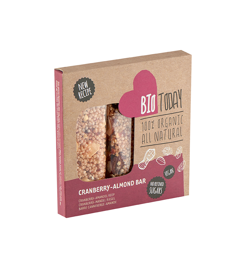 Cranberry-amandelreep 3-pack bio