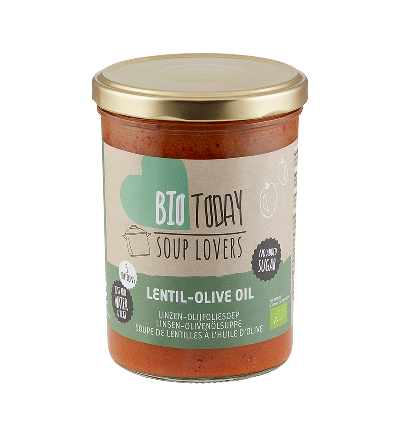 Lentil-olive oil soup organic