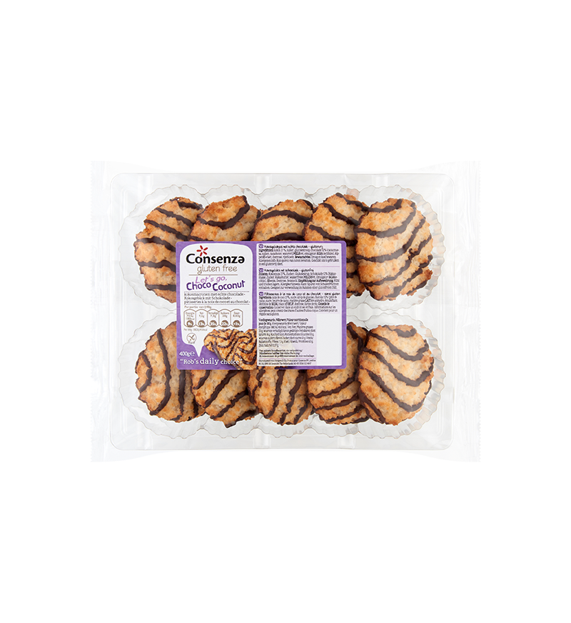 Kokosmakronen met chocolade glutenvrij