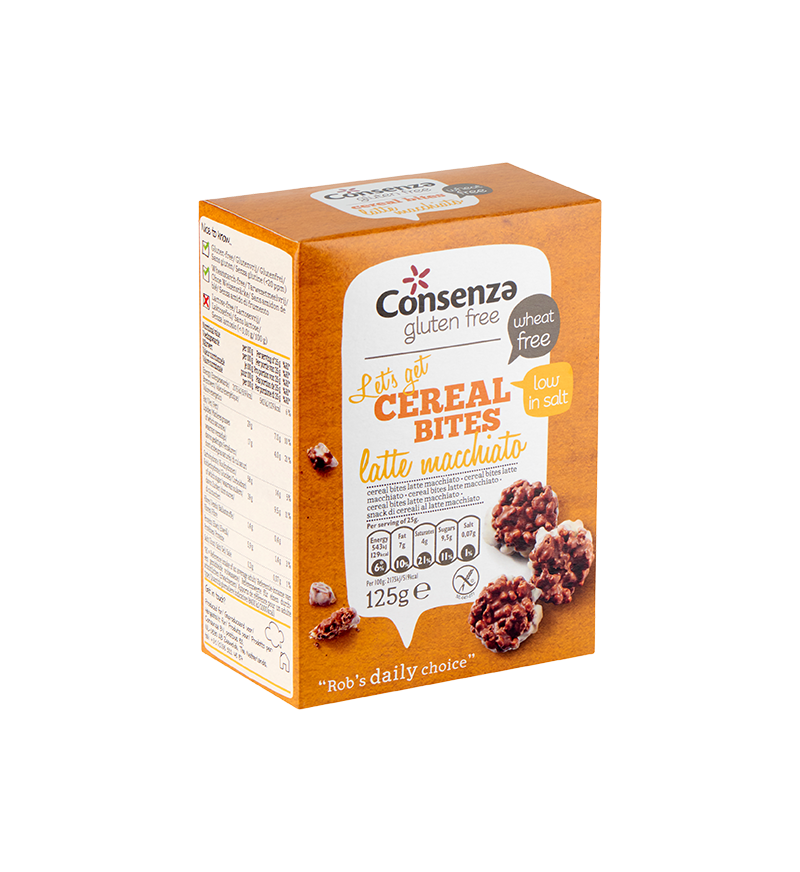 Cereal bites latte macchiato