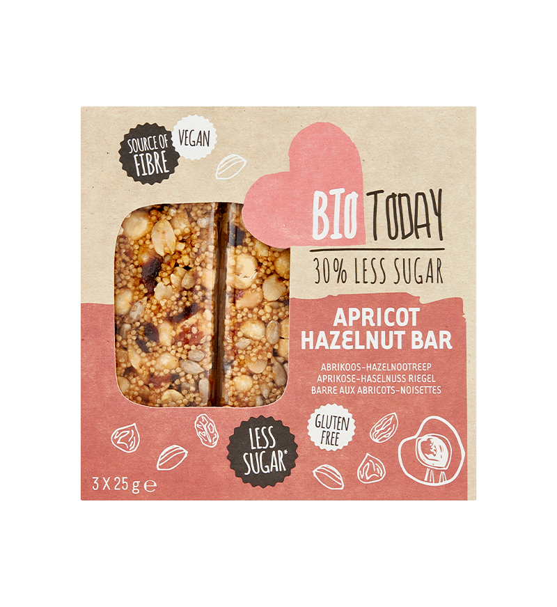 Apricot-hazelnut bar organic