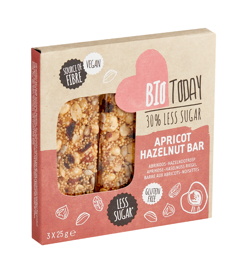 Apricot-hazelnut bar organic
