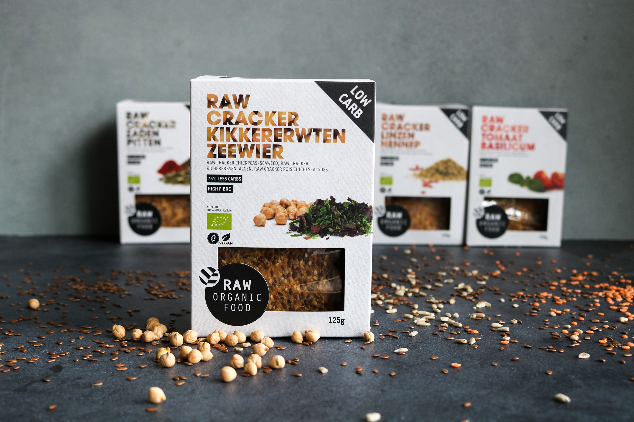 Cracker chickpeas-seaweed organic