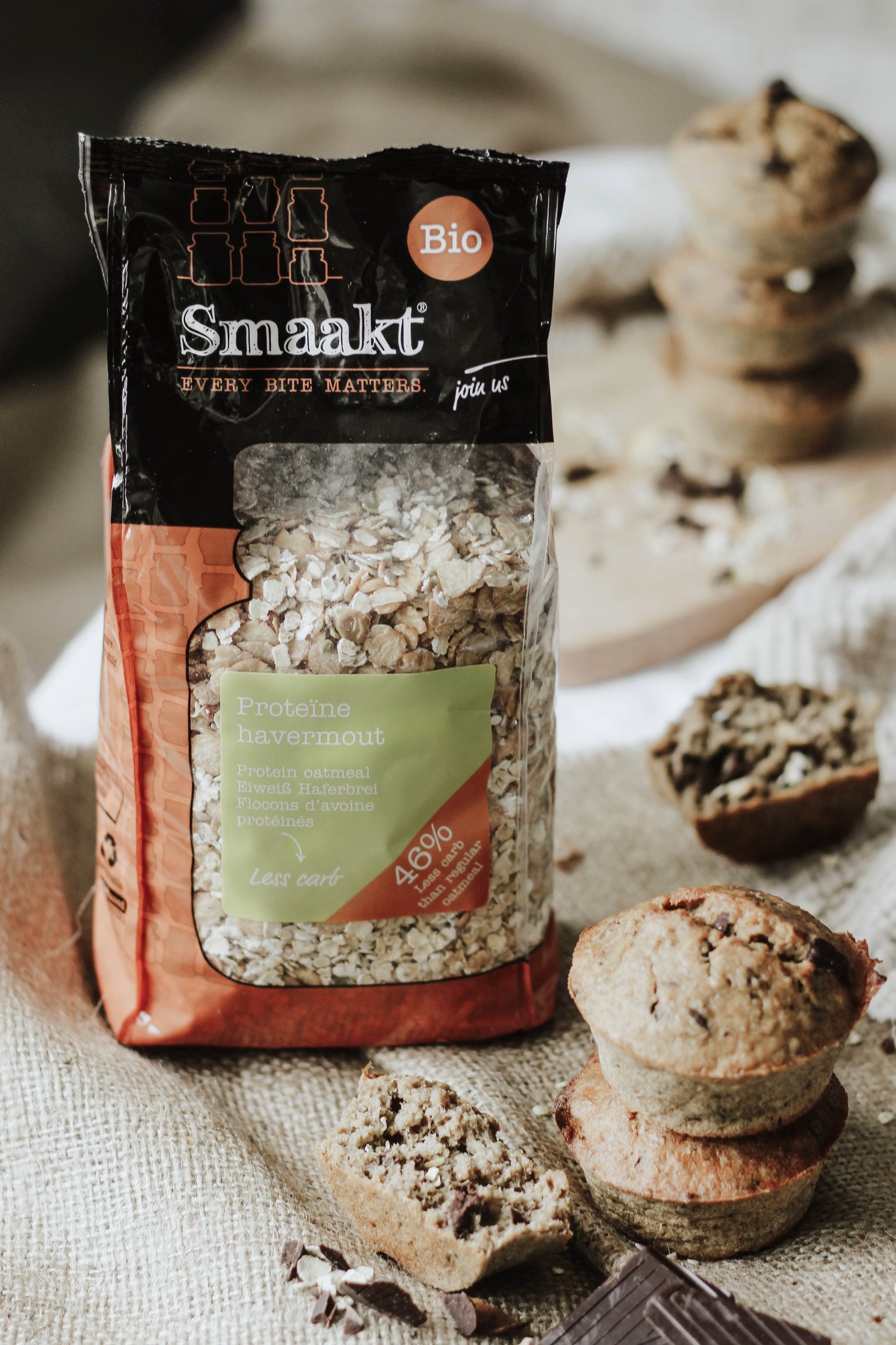 Less carb Protein oatmeal organic