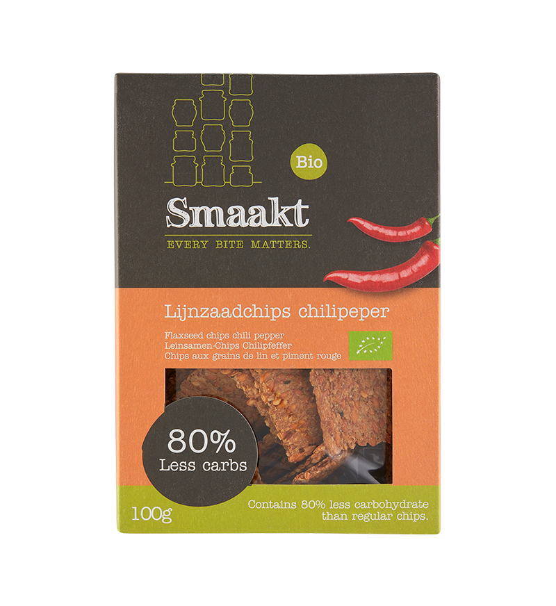 Less Carb Lijnzaadchips Chili  bio