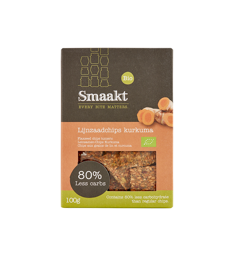 Less Carb Lijnzaadchips Kurkuma  bio