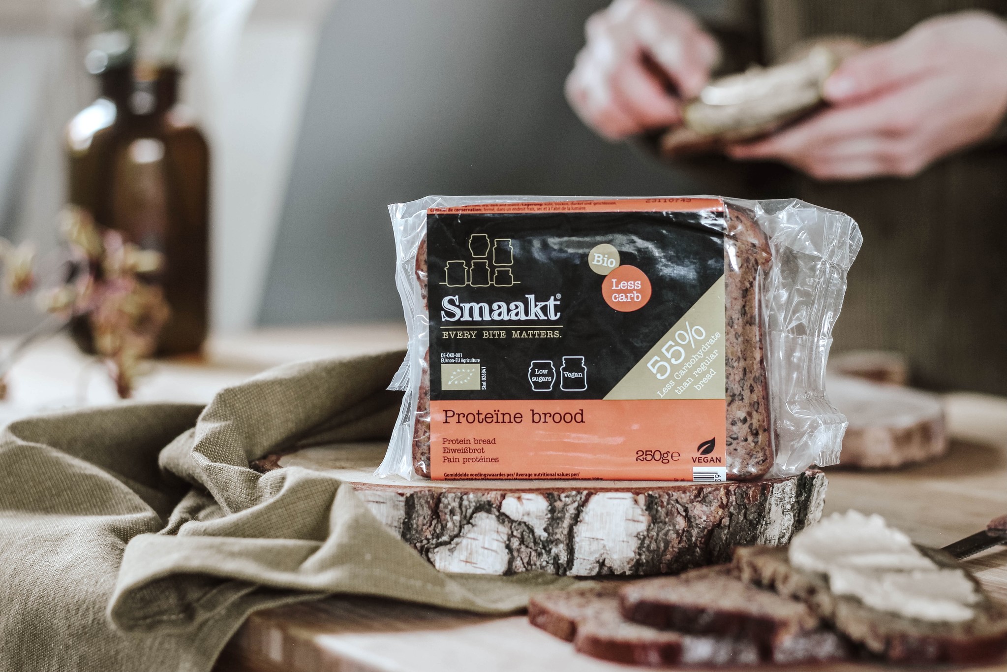 Less carb protein bread organic