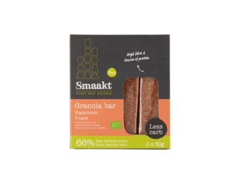 Smaakt Less Carb Bar Hazeln Spec 3 pack bio