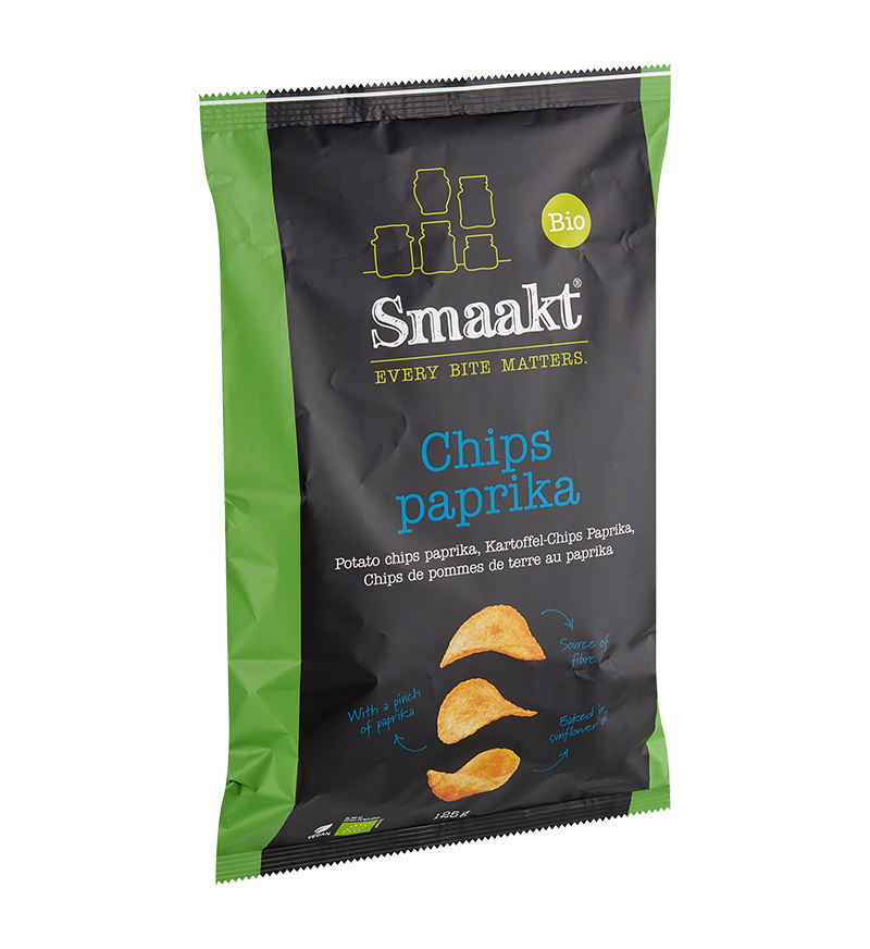 Paprika aardappel chips bio