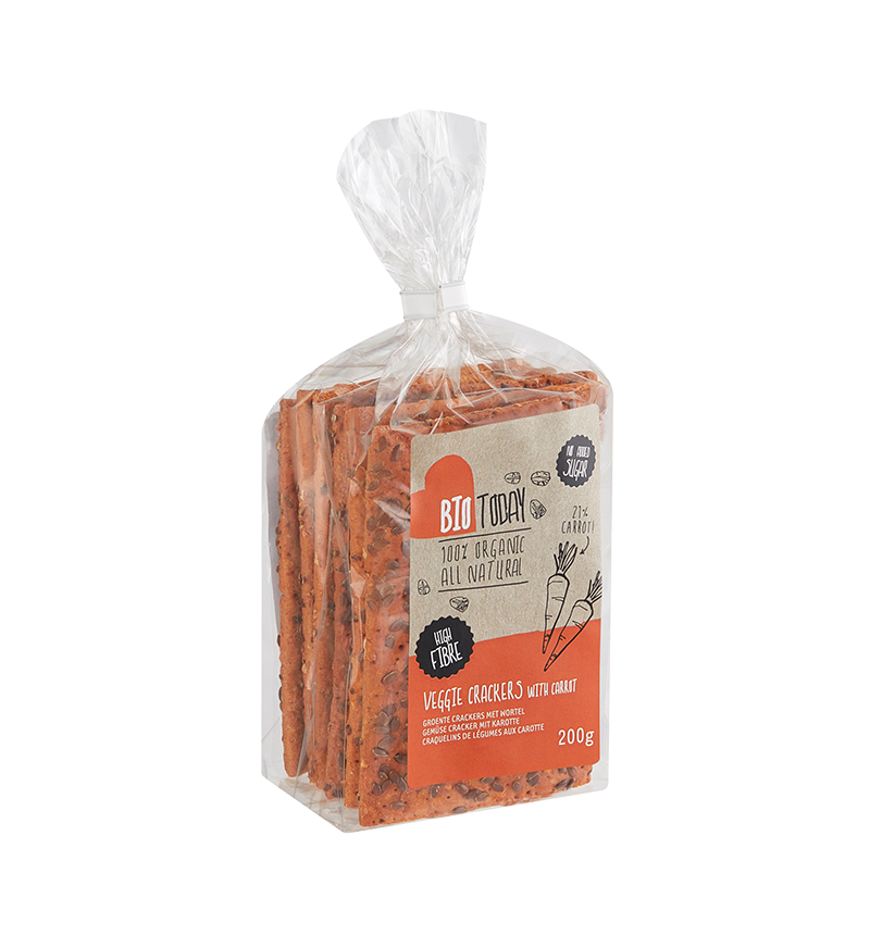Organic vegetable cracker carrot – crispy cracker by BioToday