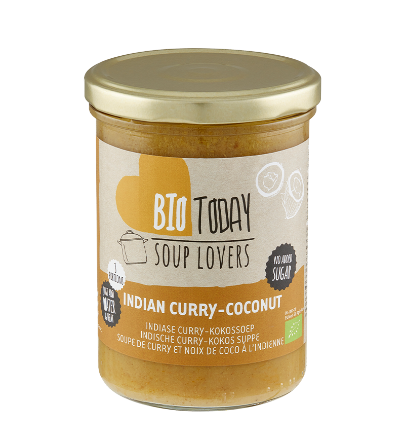 Indian curry-coconut  soup organic