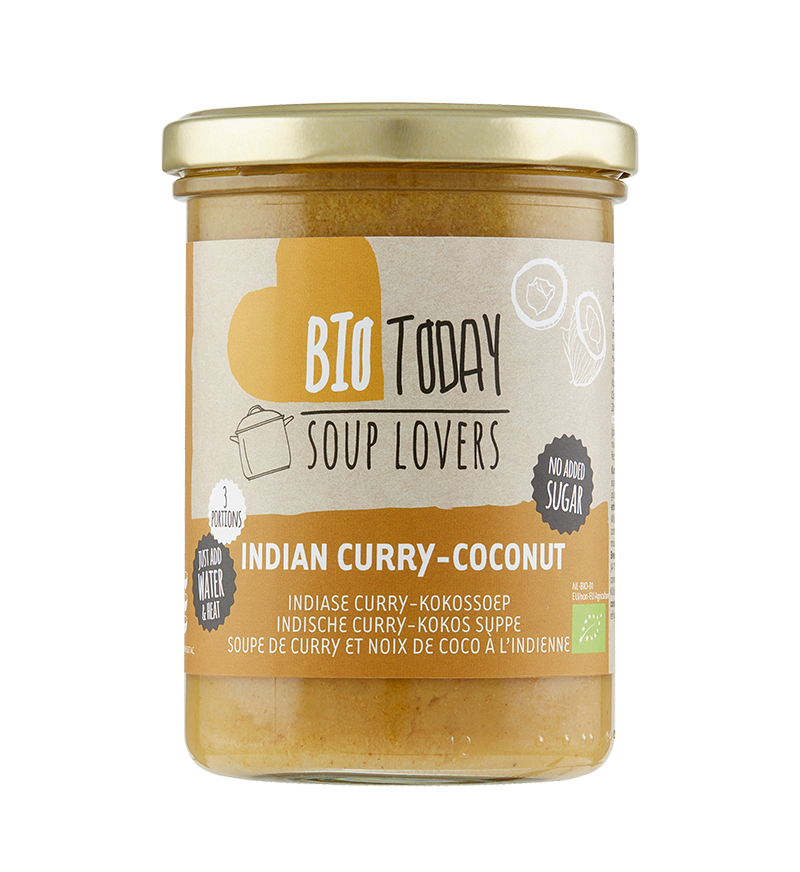 Indiase curry-kokossoep bio