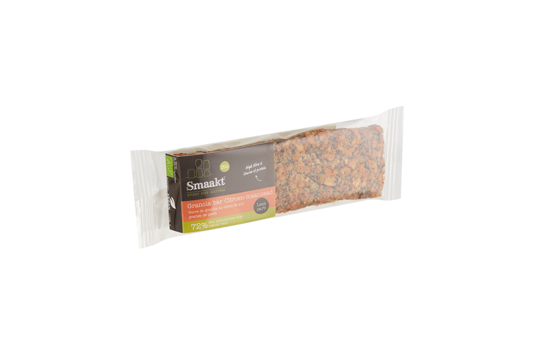 Granola bar citroen maanzaad bio