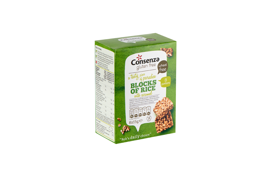 Rice block caramel