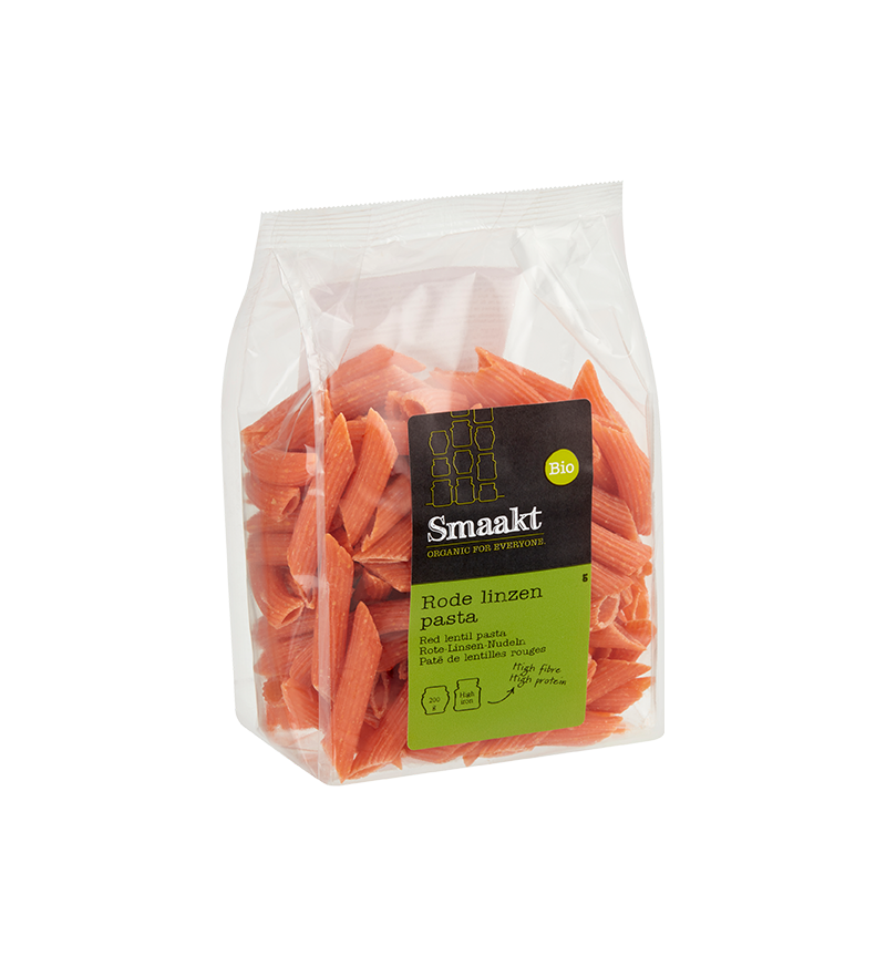 Rode linzenpasta bio