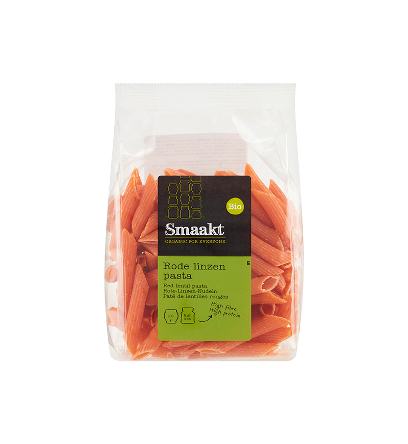 Red lentil pasta organic