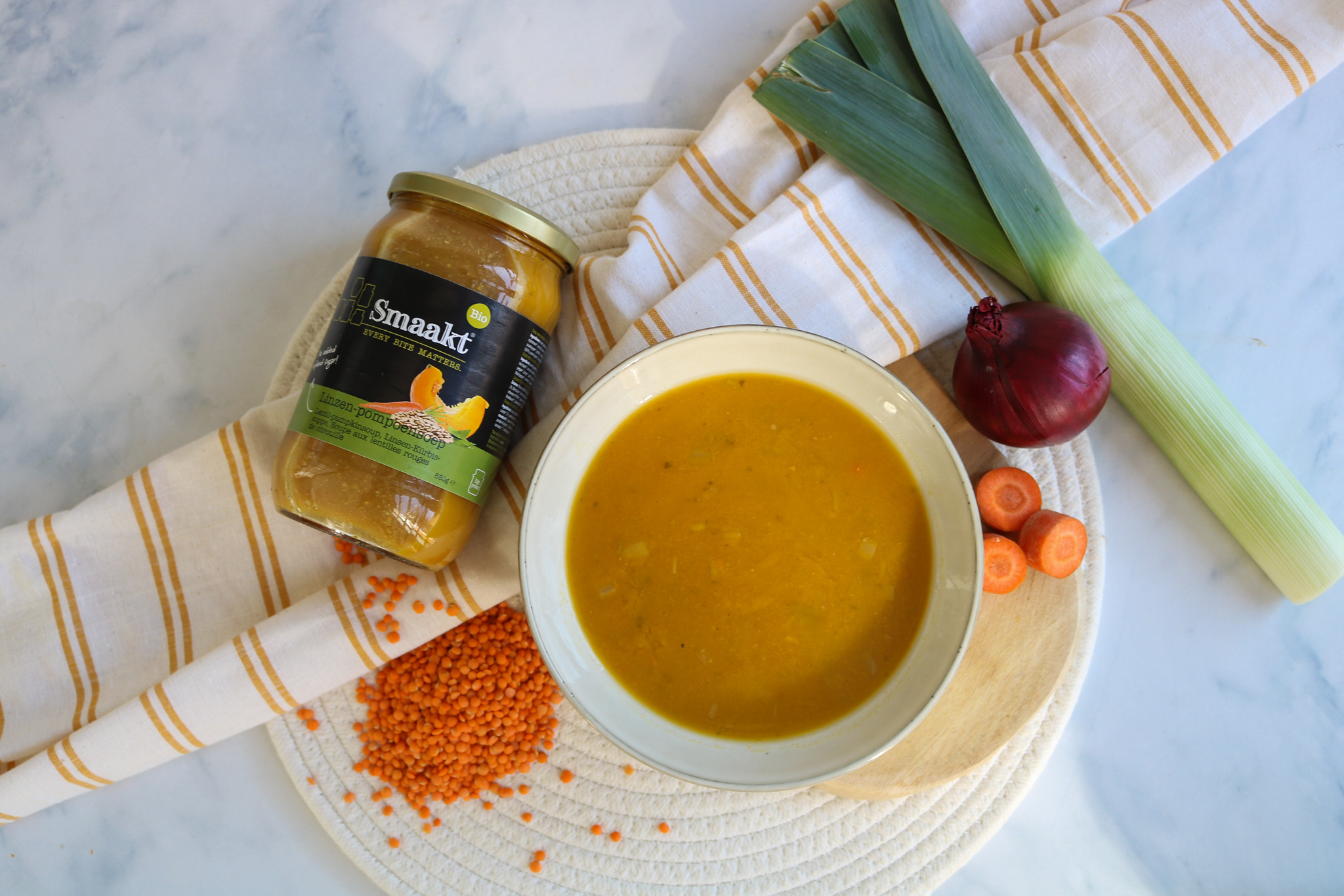 Lentil-pumpkin soup organic