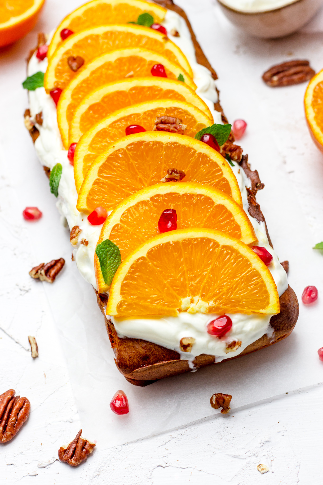 Frisse sinaasappel-kwark cake