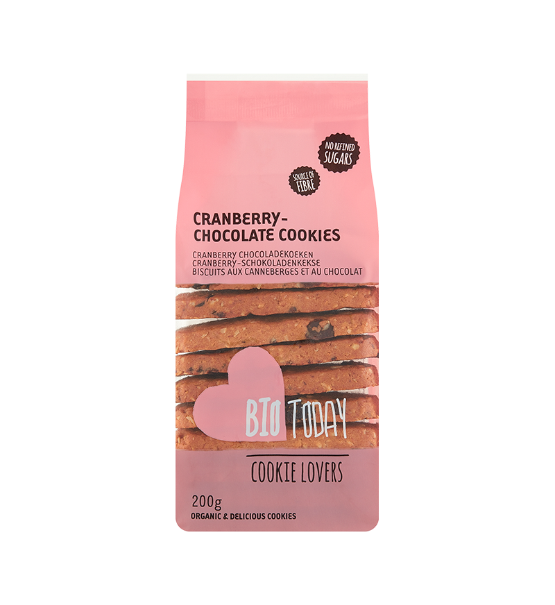 Cranberry chocoladekoeken bio