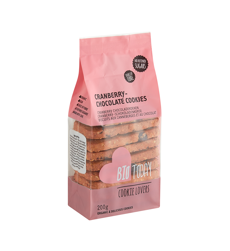 Cranberry chocoladekoeken bio