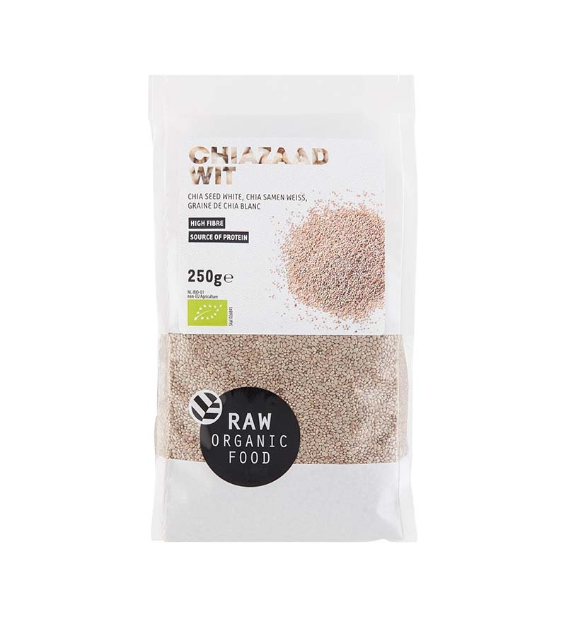 Organic white chia seeds – versatile superfood by Raw Organic Food