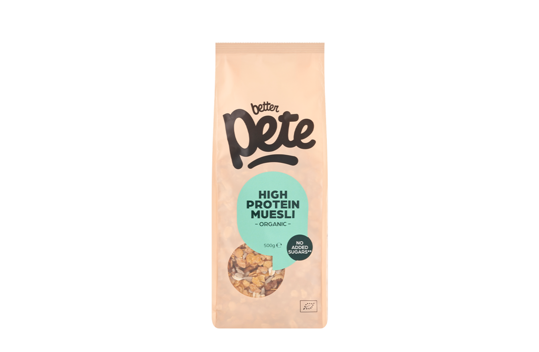 Organic high protein muesli – protein-rich breakfast by Better Pete