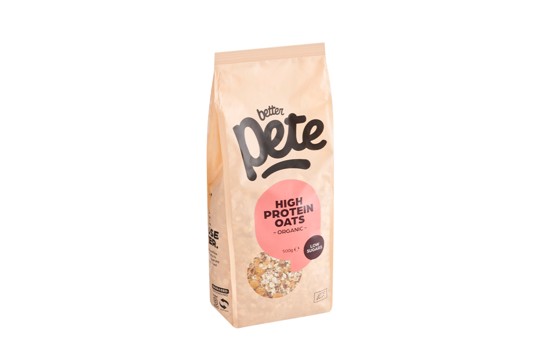 Biologische high protein oats – eiwitrijk ontbijt van Better Pete