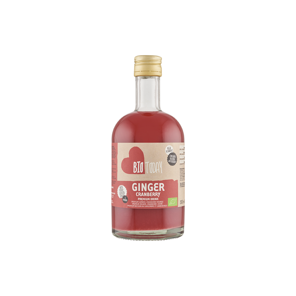 BioToday Premium Gember-Cranberry Drankje 500 ml