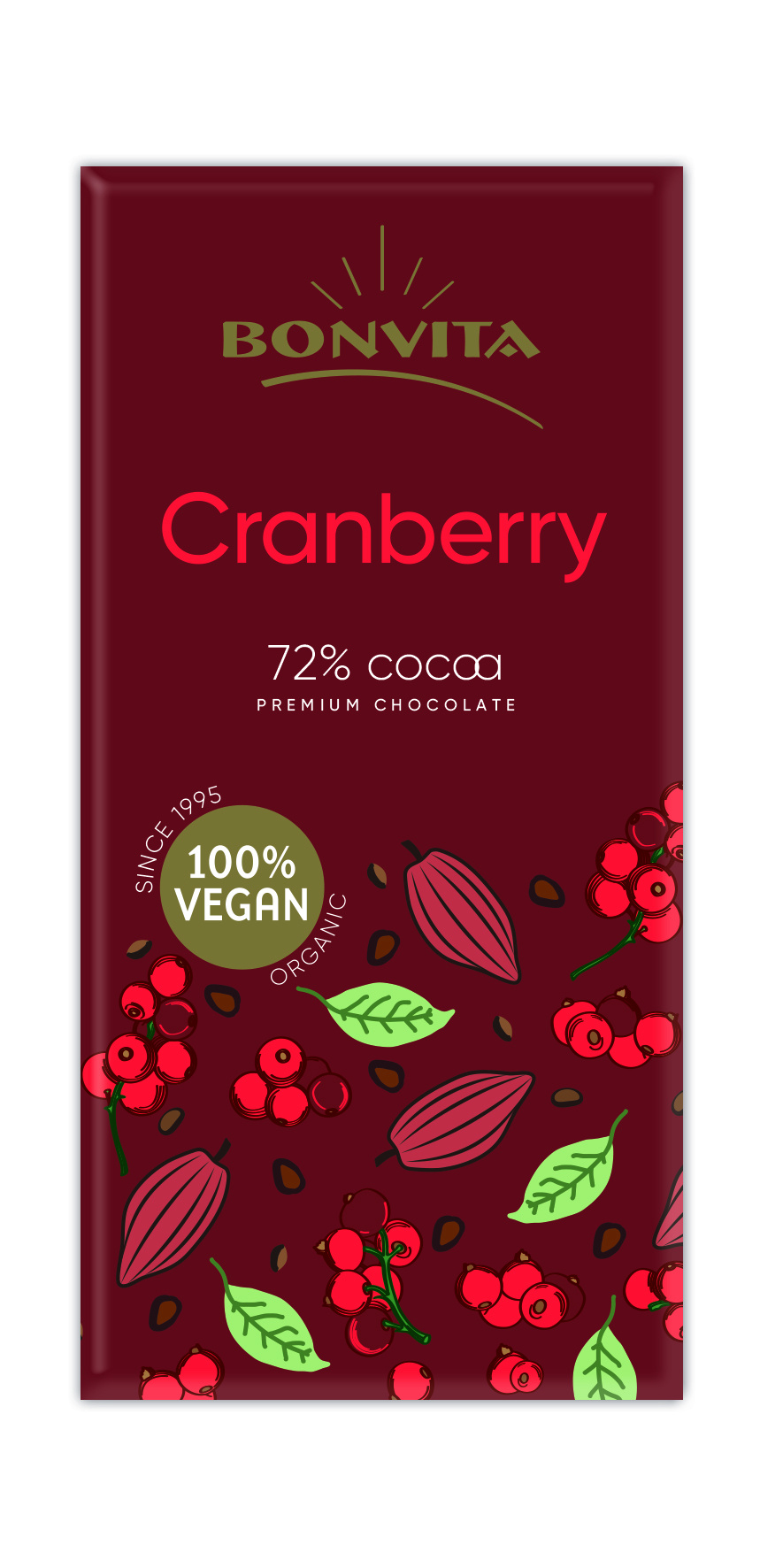 Premium chocoladetablet Cranberry organic