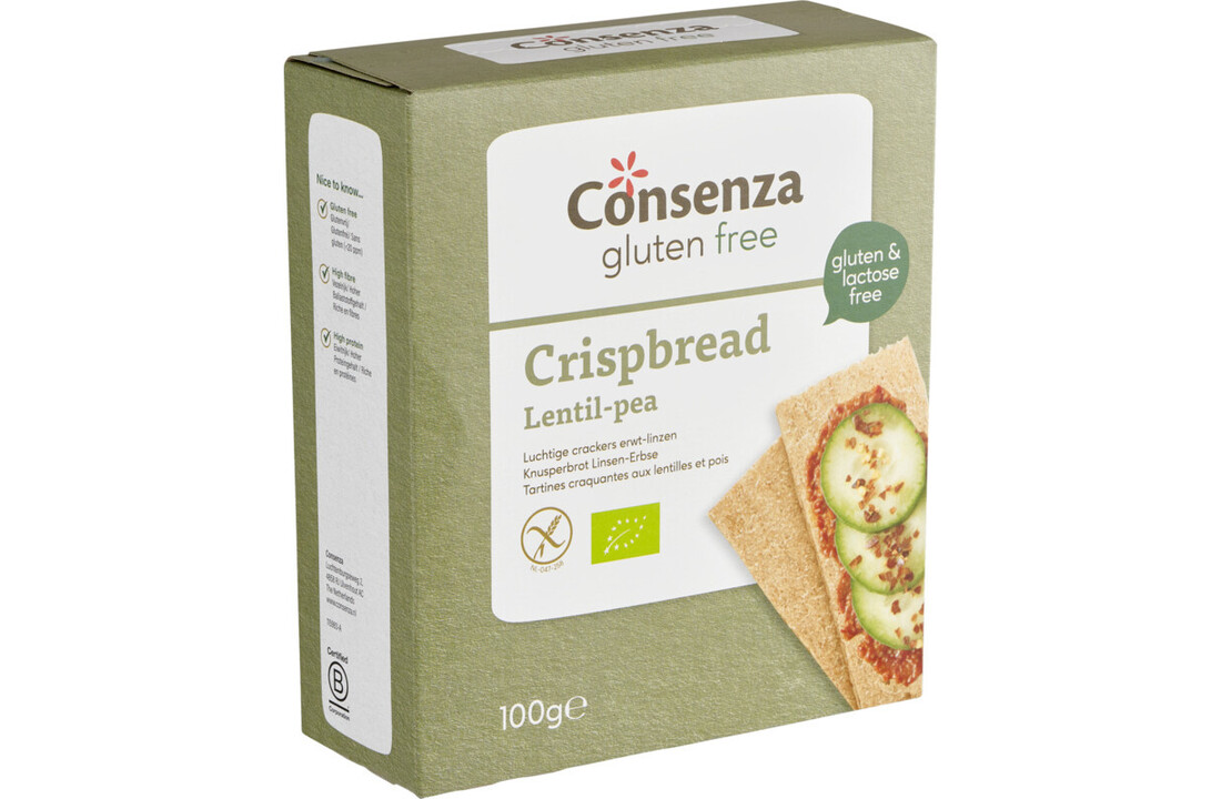 Luchtige Cracker erwt linzen glutenvrij - bio