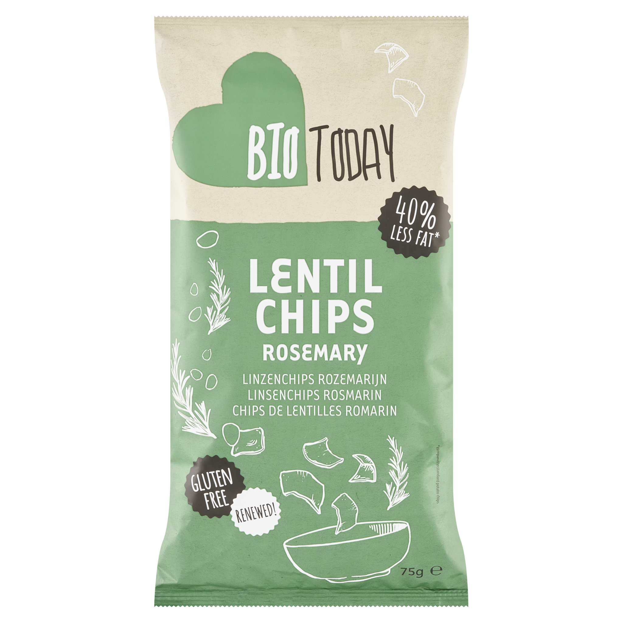 Lentil chips rosemary - Organic