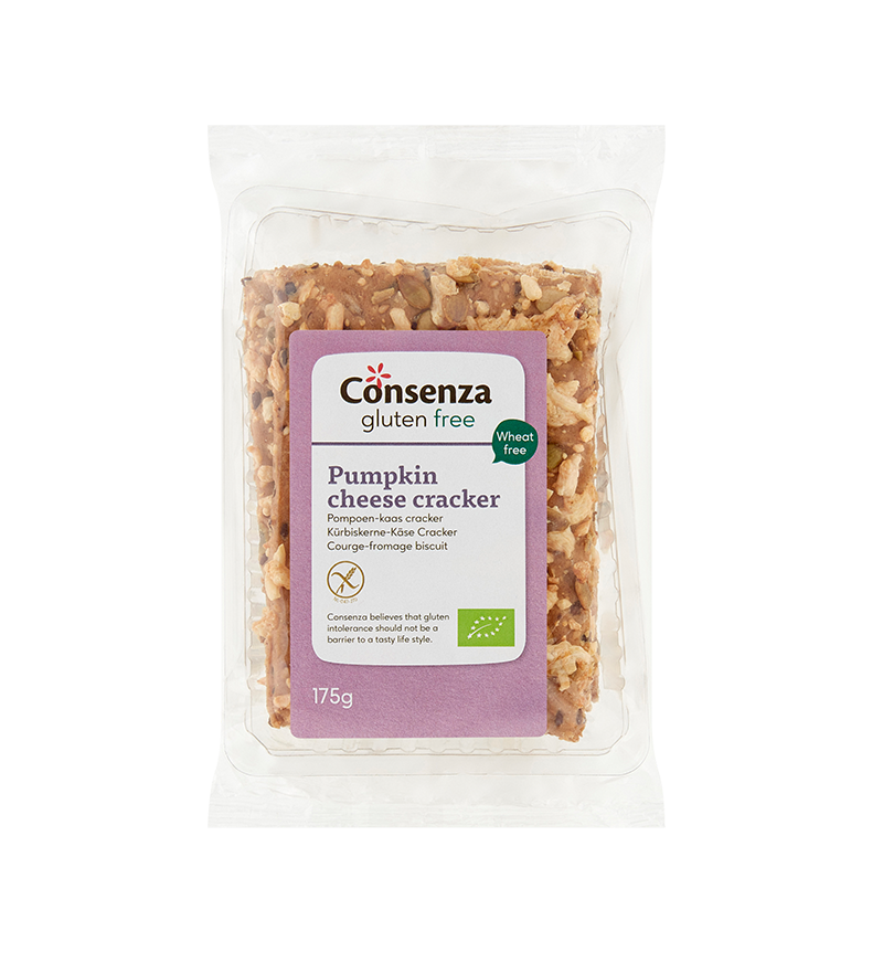 Consenza Organic Cheese & Pumpkin Crackers