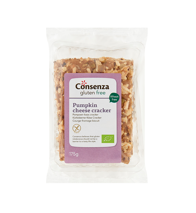 Consenza Organic Cheese & Pumpkin Crackers