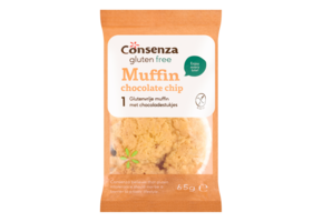 Chocolademuffin met chocoladestukjes wit