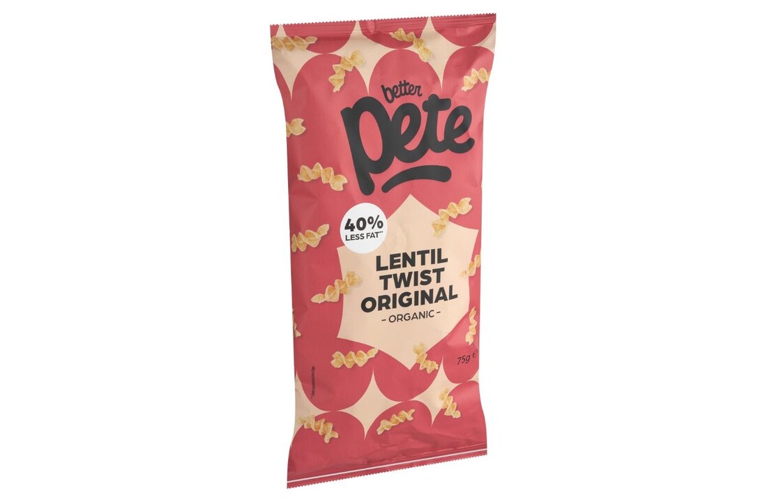 Biologische linzen snacks naturel – knapperige lentil twists van Better Pete