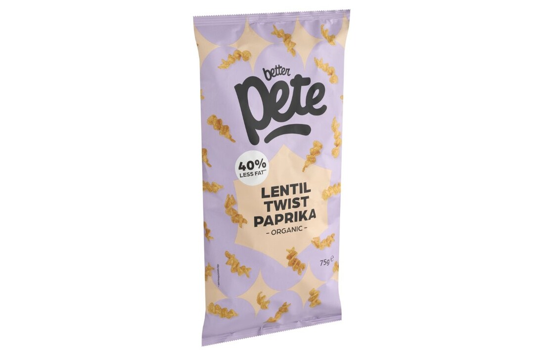 Organic lentil snacks paprika – crunchy lentil twists by Better Pete