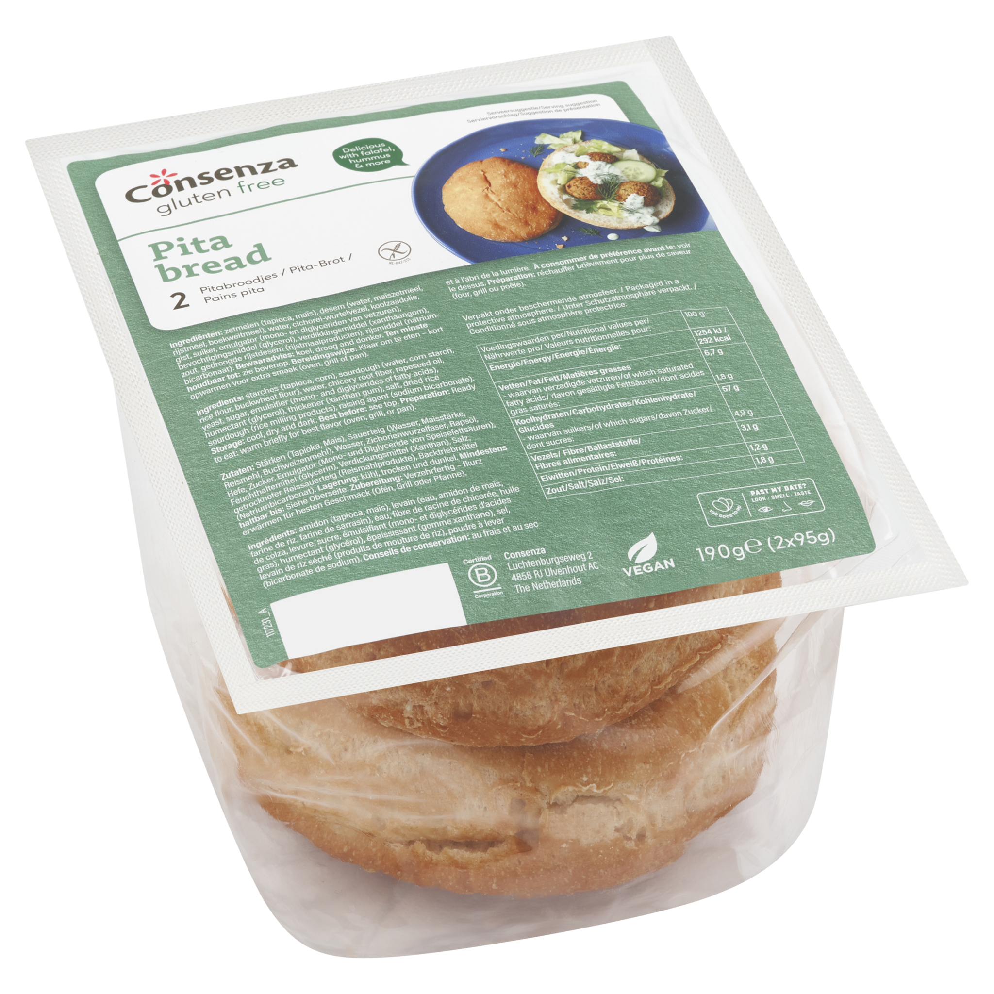 Gluten-free pita bread – Consenza bread alternative