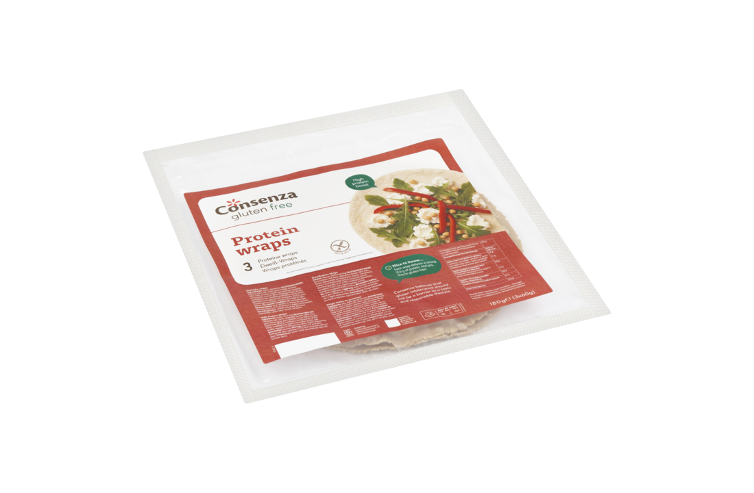 Gluten-free protein wraps – high protein wraps by Consenza