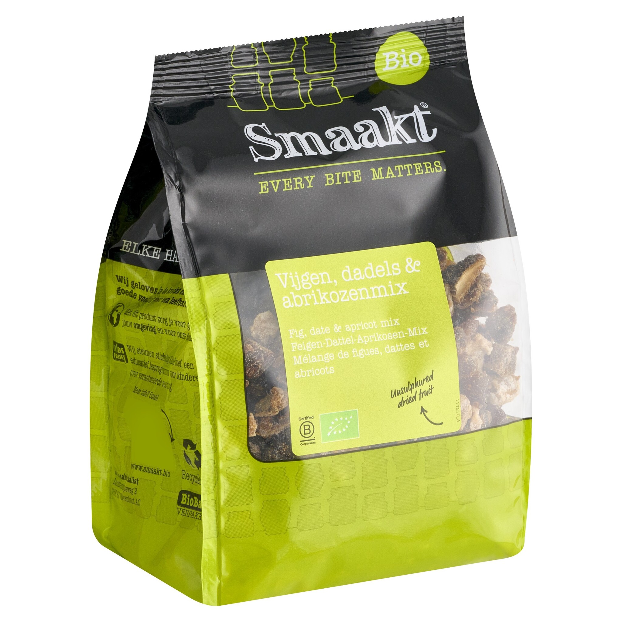 Organic mix of figs, dates and apricots – Smaakt