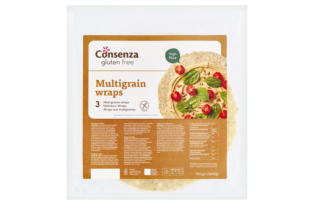 Gluten-free multigrain wraps – versatile wraps by Consenza