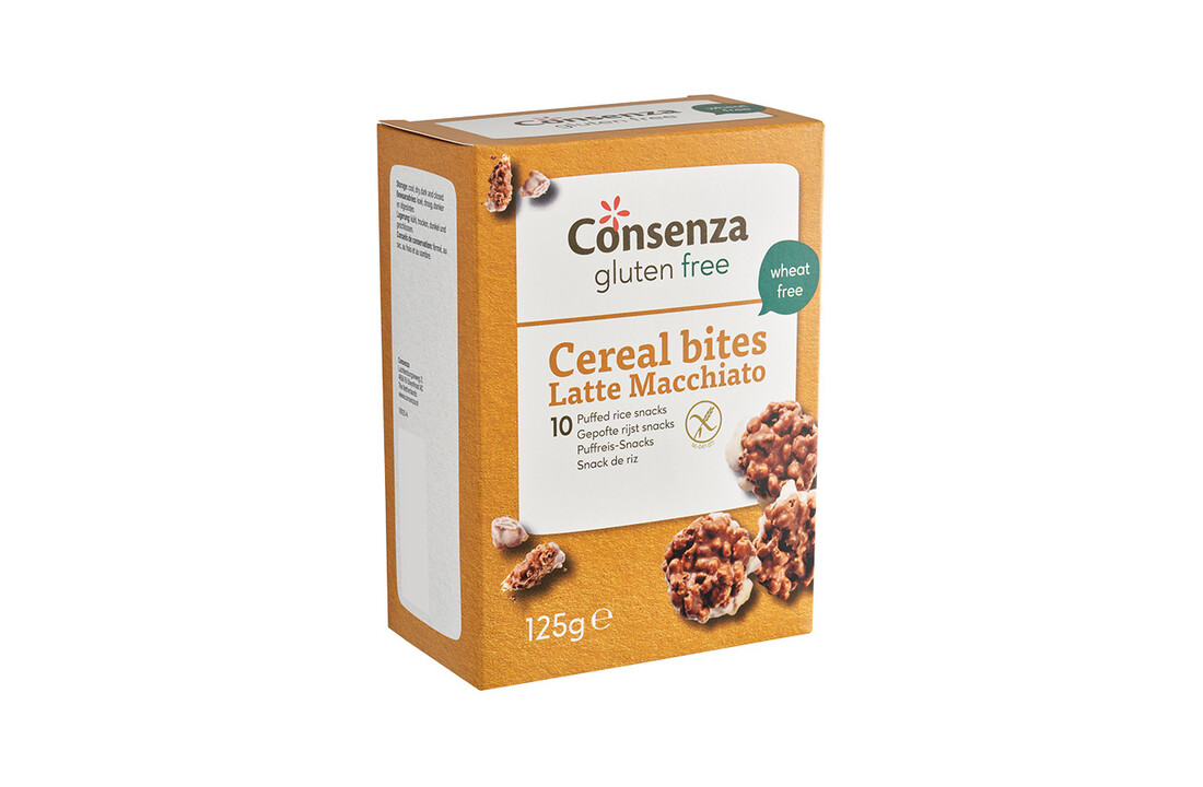 Cereal bites latte macchiato