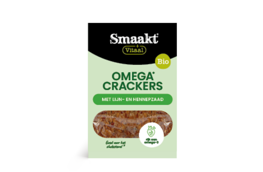 Smaakt Vitaal Omega Crackers – Organic fibre-rich crackers high in alpha-linolenic acid (ALA)