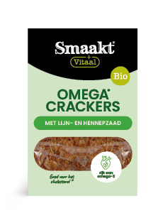 Smaakt Vitaal Omega Crackers – Organic fibre-rich crackers high in alpha-linolenic acid (ALA)