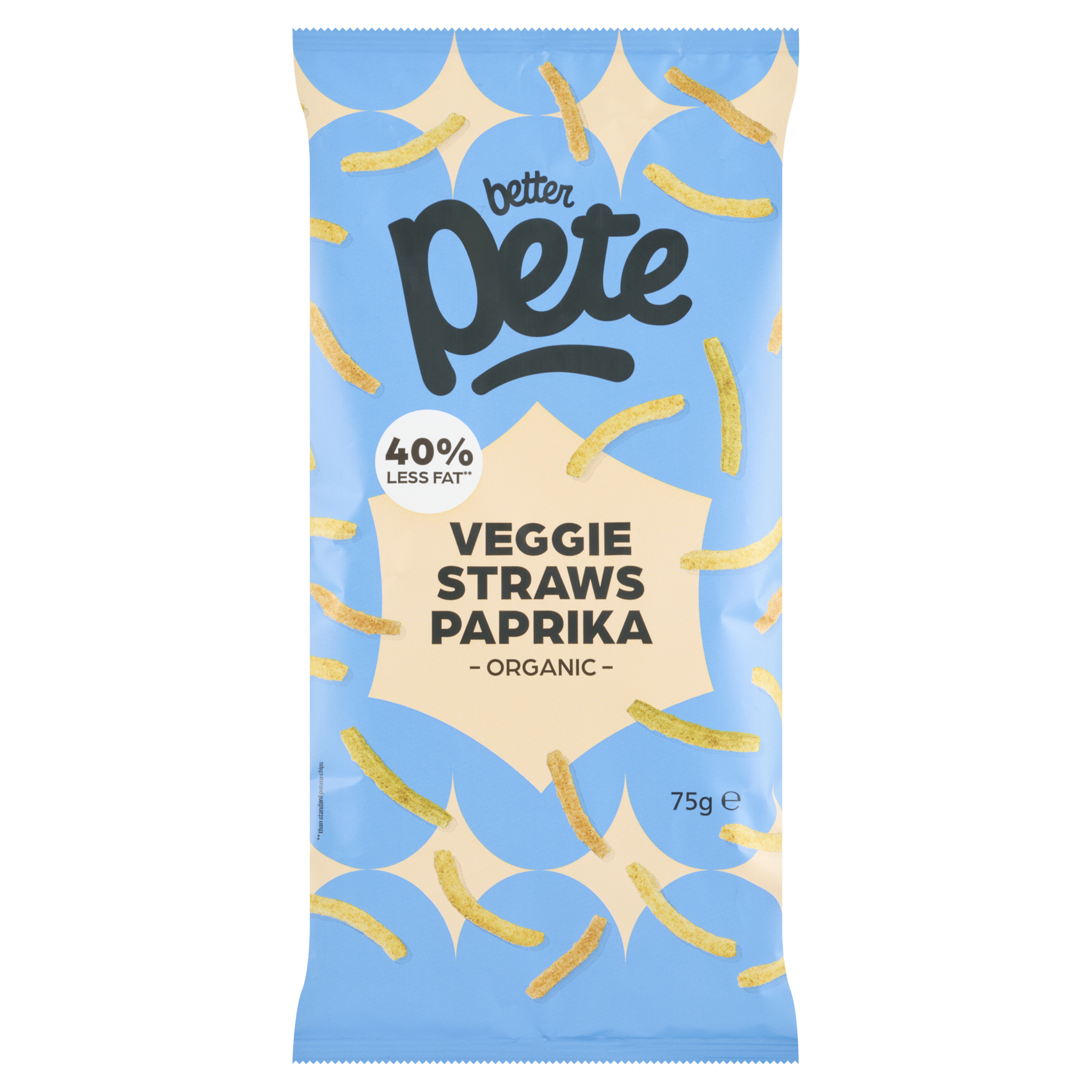 Biologische veggie straws paprika – knapperige groentesnack van Better Pete