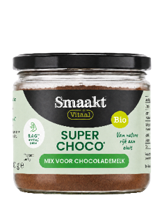 Smaakt Vitaal Super Choco Mix – Biologische chocolademelkmix rijk aan eiwit en vezels