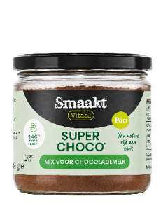 Smaakt Vitaal Super Choco Mix – Biologische chocolademelkmix rijk aan eiwit en vezels