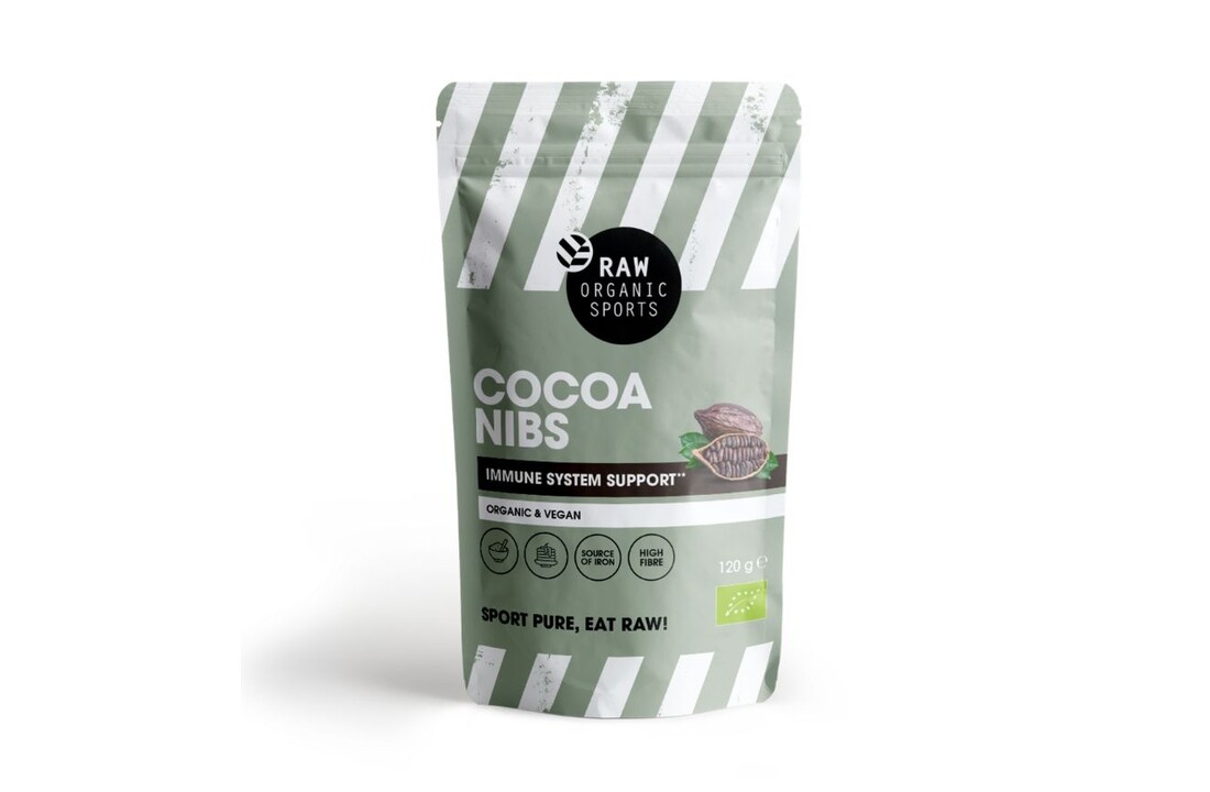 Raw Organic Sport Biologische Cacaonibs – Vezelrijk en bron van ijzer